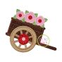 Wood Cart with Flowers Applique | Machine Embroidery Designs by JuJu