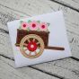 Wood Cart with Flowers Applique | Machine Embroidery Designs by JuJu