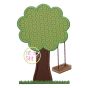 Wooden Swing Tree Applique | Machine Embroidery Designs by JuJu