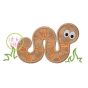 Worm in Grass Applique | Machine Embroidery Designs by JuJu
