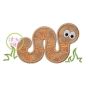 Worm in Grass Applique | Machine Embroidery Designs by JuJu