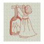 Christmas Sunbonnets Redwork Machine Embroidery Designs by JuJu