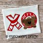 XO Peeking Bear Applique | Machine Embroidery Designs by JuJu