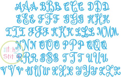 Curtsy Large Monogram | Machine Embroidery Designs by JuJu