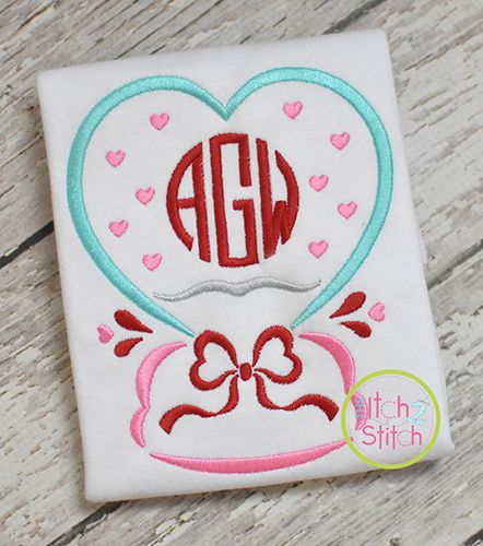 Heart Snow Globe Embroidery Design | Machine Embroidery Designs by JuJu