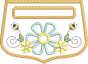 ITH Busy Bees Flower Wrap Around Towel Topper | Machine Embroidery Designs by JuJu