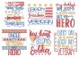 Military Veteran Word Art Machine Embroidery Designs by JuJu
