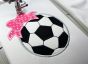 Soccer Ball Bow Applique | Machine Embroidery Designs by JuJu