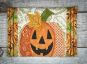 In The Hoop Big Pumpkin Mug Rug | Machine Embroidery Designs by JuJu