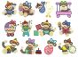 Sock Monkey Babies Applique Machine Embroidery Designs by JuJu 
