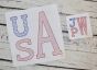 Stacked Serif Patriotic Motif Embroidery Monogram Font | Machine Embroidery Designs by JuJu