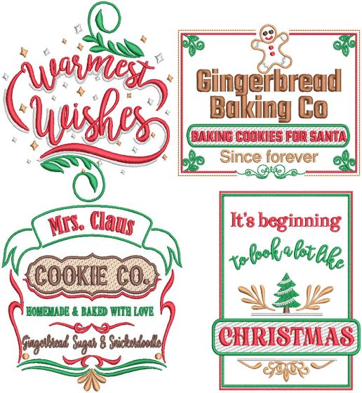 Farm Fresh Christmas 11 | Machine Embroidery Designs by JuJu