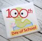 100th Day Bookworm Applique | Machine Embroidery Designs by JuJu