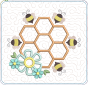 ITH Busy Bees Honeycomb Pot Holder | Machine Embroidery Designs by JuJu