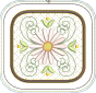 ITH Daisy Pot Holder 1 | Machine Embroidery Designs by JuJu