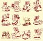 Sunbonnet Sue Christmas Redwork Machine Embroidery Designs by JuJu