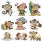 Monkey Business Machine Embroidery Designs by JuJu