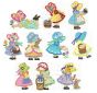 Easter Sunbonnet Belles Applique Machine Embroidery Designs by JuJu 