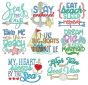 Beach Word Art 5 / Machine Embroidery Designs by JuJu

