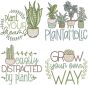Plant Lovers Word Art 3 | Machine Embroidery Designs by JuJu