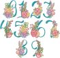 Valencia Numbers | Machine Embroidery Designs by JuJu