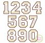 Football Numbers Applique Set | Machine Embroidery Designs by JuJu