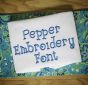 Pepper Embroidery Font Machine Embroidery Designs by JuJu