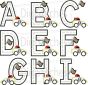 Race Track Applique Alphabet | Machine Embroidery Designs by JuJu