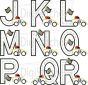 Race Track Applique Alphabet | Machine Embroidery Designs by JuJu