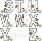 Race Track Applique Alphabet | Machine Embroidery Designs by JuJu
