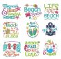 Seaside Sayings Set 1 Machine Embroidery Designs by JuJu