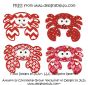 Cute Free Crab Applique machine embroidery design