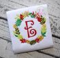 Wreath Monogram Frame Embroidery | Machine Embroidery Designs by JuJu