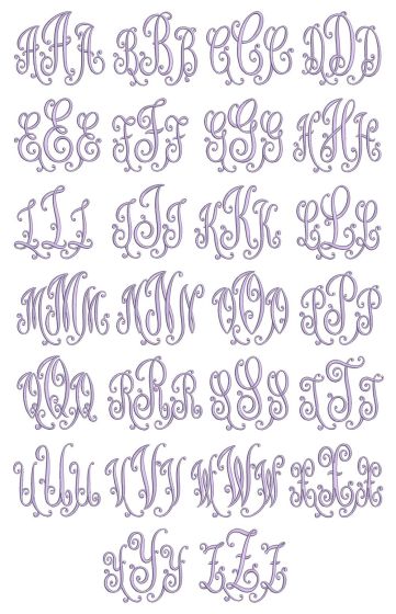 Dazzling Monogram Machine Embroidery Designs By JuJu