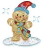 Merry Christmas Ginger Applique Machine Embroidery Designs by JuJu 