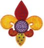 Fleur de Lis Applique Machine Embroidery Designs by JuJu 