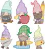 Back To School Gnomes | Machine Embroidery Designs by JuJu
