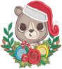 Christmas Animal Laurels | Machine Embroidery Designs by JuJu