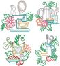 Floral Swirly Kitchen 1 | Machine Embroidery Designs by JuJu