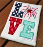 Fireworks LOVE Applique Design | Machine Embroidery Designs by JuJu