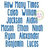 How Many Times Embroidery Font Digital Machine Embroidery Designs by JuJu