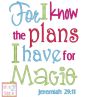 Jeremiah 29:11 Add a Name | Machine Embroidery Designs by JuJu