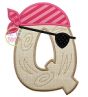 Pirate Alphabet Set Applique | Machine Embroidery Designs by JuJu