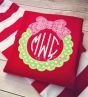 Christmas Wreath Frame Applique | Machine Embroidery Designs by JuJu
