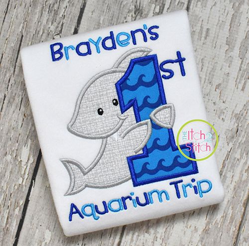 First Aquarium Trip Applique | Machine Embroidery Designs by JuJu