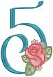 Delicate Rosebud Numbers | Machine Embroidery Designs by JuJu