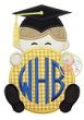 Grad Peeker Boy Applique | Machine Embroidery Designs by JuJu