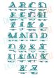 Split Flourish Monogram Alphabet Machine Embroidery Designs by JuJu