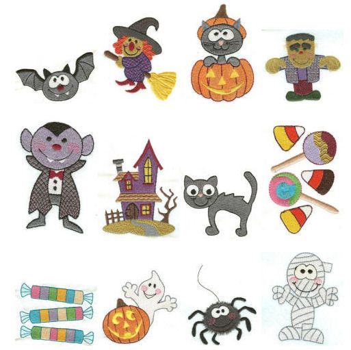 Happy Halloween Machine Embroidery Designs by JuJu