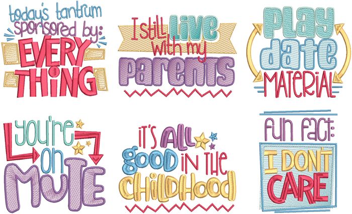 Toddler Time Word Art | Machine Embroidery Designs by JuJu